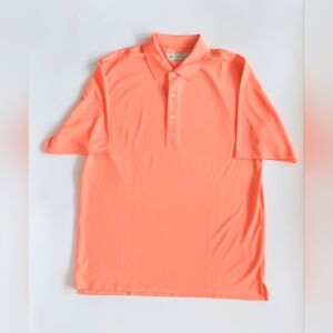 Donald Ross Mens Size Large Short Sleeve Golf Polo Shirt Orange